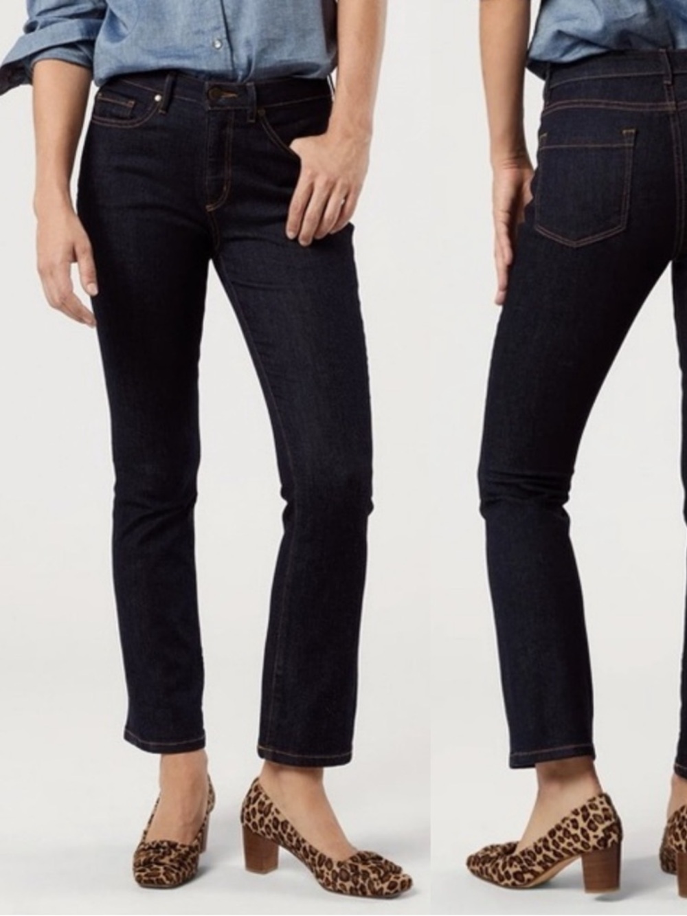 ANN MASHBURN Slim Straight Indigo Dark Wash Denim Jeans \\ 31